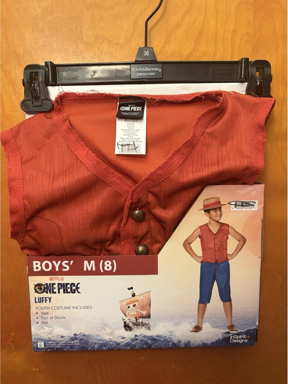 InSpirit Designs Netflix One Piece Luffy Boys Costume Complete Outfit M (8)